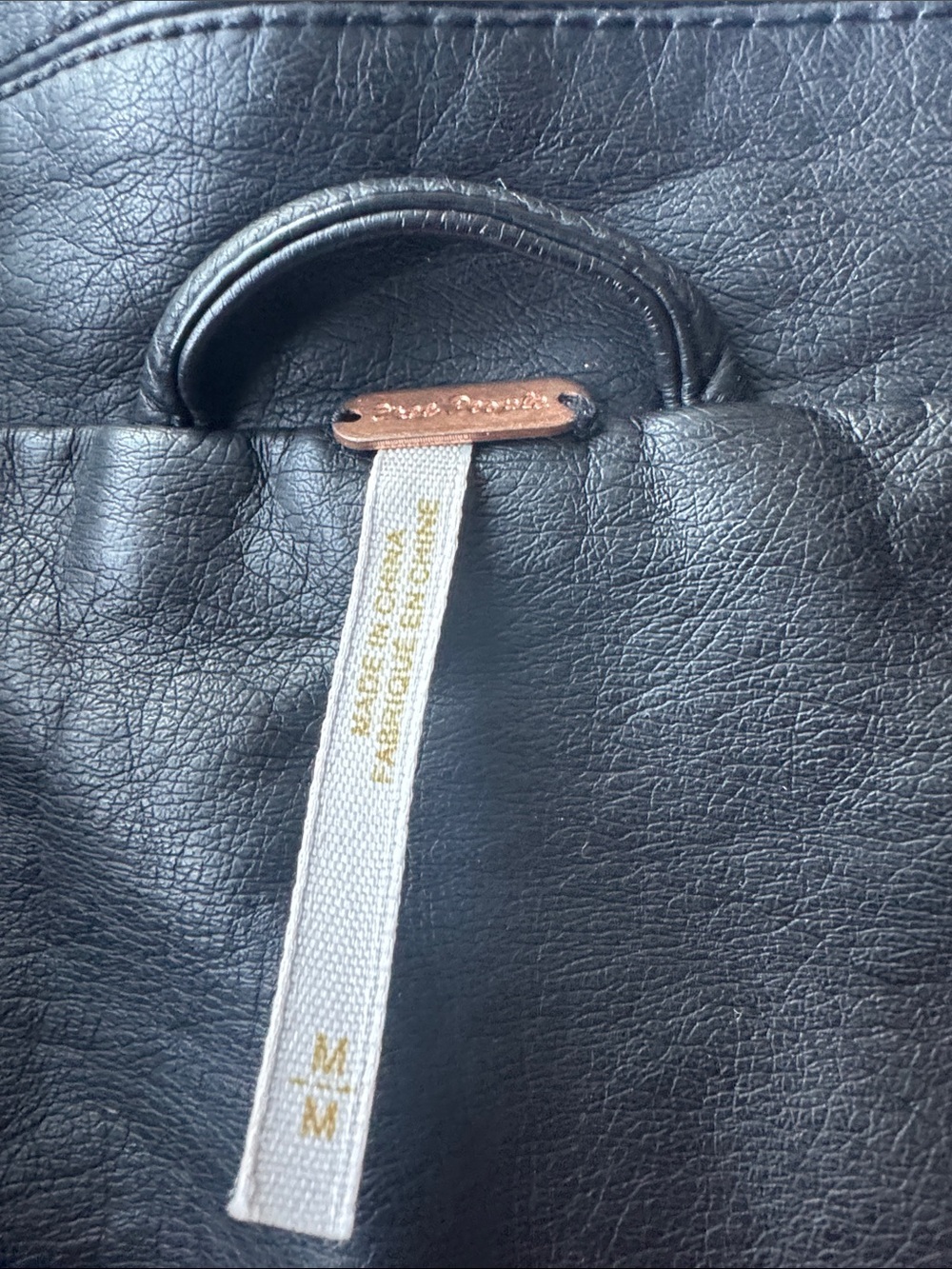 Free People Modern Vegan Bomber Jacket Moto Jacket with Gold Hardware - Picture 7 of 10